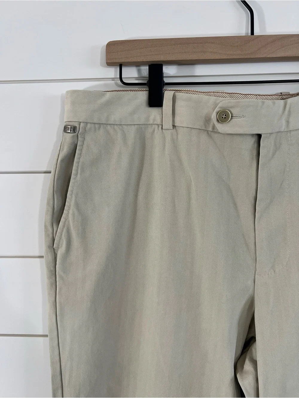 Tommy Bahama Silk Blend Mens Tan Dress Pants 38x32 Flat Front
